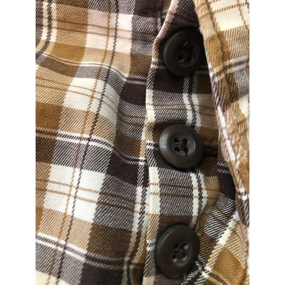 Hollister, Men's Bermuda Shorts, Brown Plaid, Button Fly, 9" Inseam, Size 28 - Picture 4 of 7